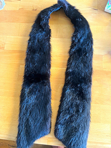 Vintage pelzkragen schwarz - pelzkragen,