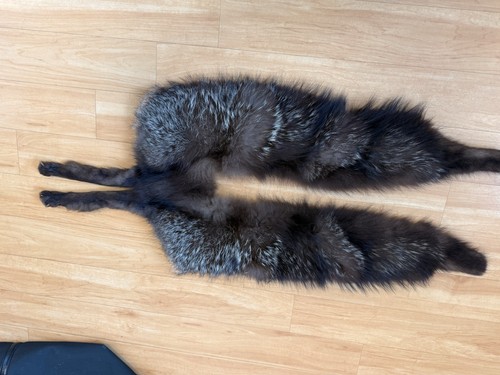 Silberfuchs fuchs pelz umhang - silberfuchs,