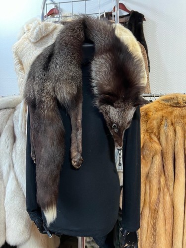 Silberfuchs fuchs pelz umhang - fuchs,