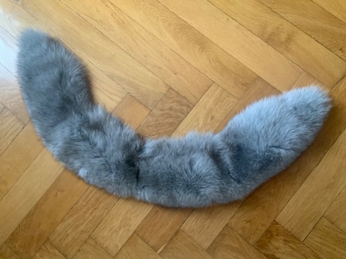 Pelzkragen stola schal silber - pelzkragen,